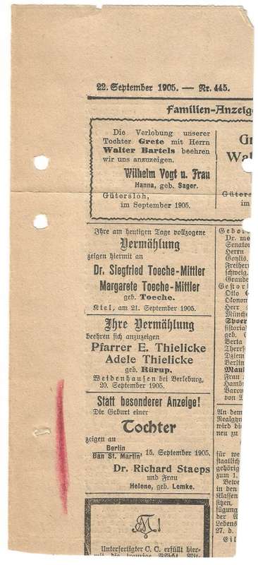 Vintage-Collectable-History-Newspaper Clippings-1905