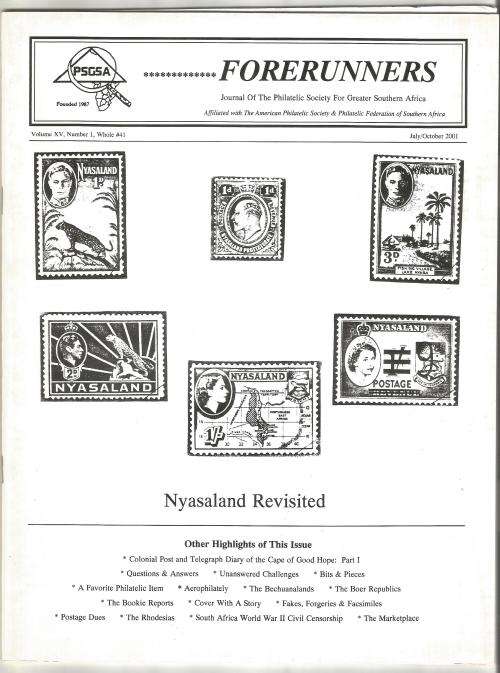 PSGSA- Forerunners Magazine-July/October 2001-Volume XV- No1-Pg1-43
