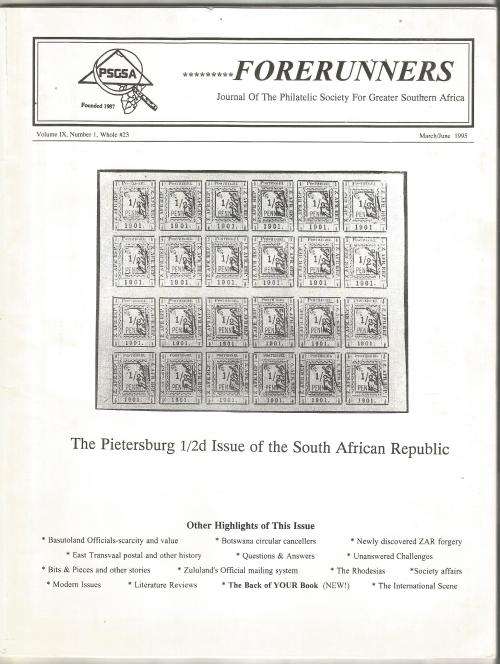 PSGSA- Forerunners Magazine-March/June 1995-Volume IX- No1-Pg1-56