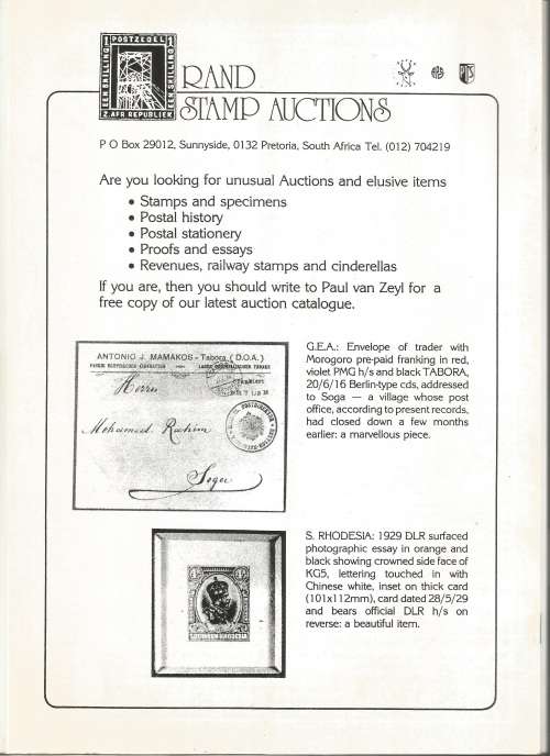 The Post Office Stone Magazine-November 1995-Volume 27- No2-Pg1-20