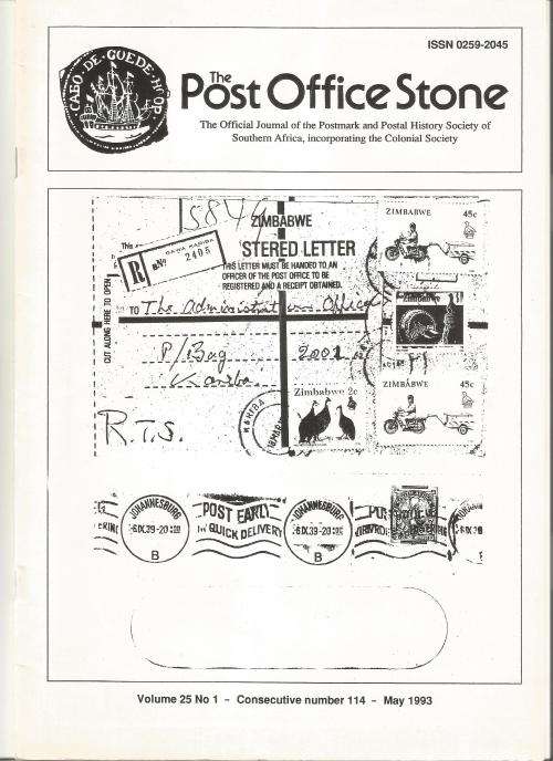 The Post Office Stone Magazine-May 1993-Volume 25- No1-Pg1-20