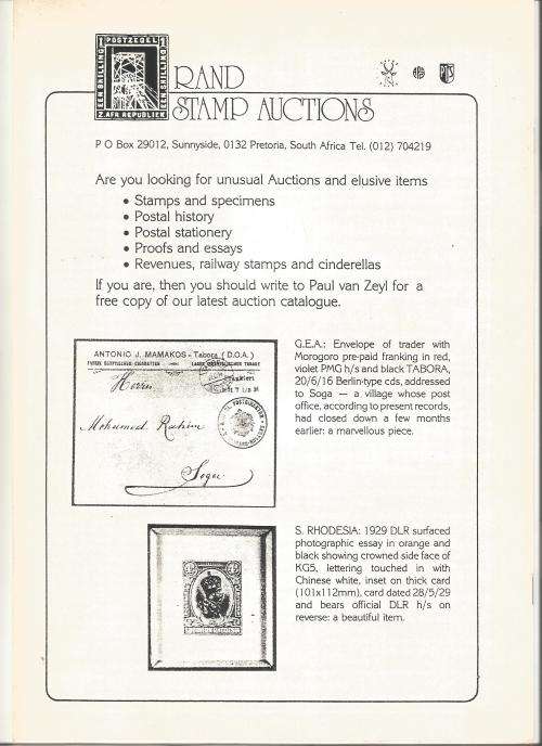The Post Office Stone Magazine-August 1997-Volume 29- No1-Pg1-20