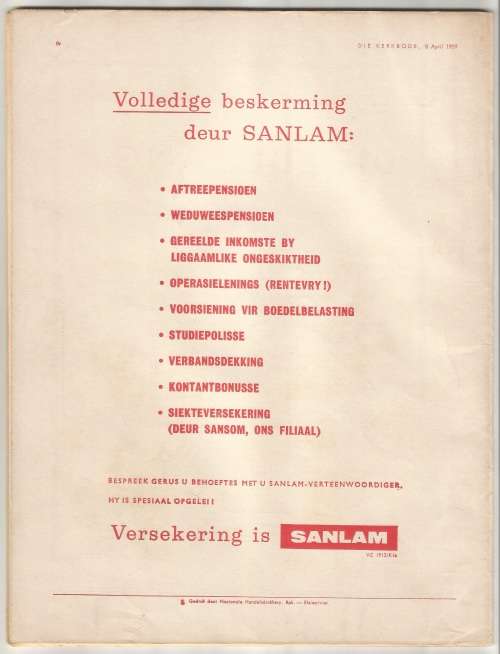 DIE KERKBODE Nuusblad-April 1959-No14-Pg561-608-Religion- (Folded in Half)
