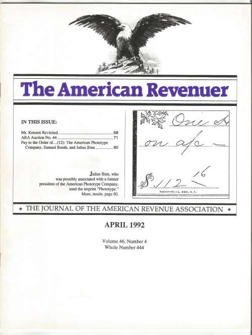 The American Revenuer Magazine- April 1992-Volume 46-No4-Pg66-88