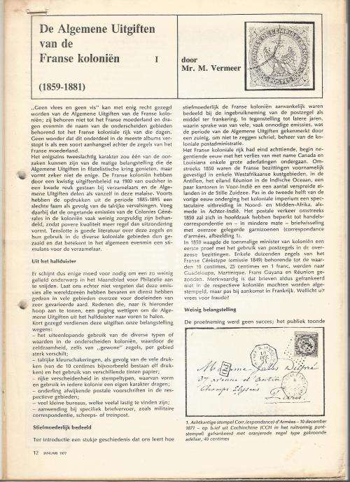Reference Material-Philately-Franse Kolonien 1859-1881-17xPages-Photocopies