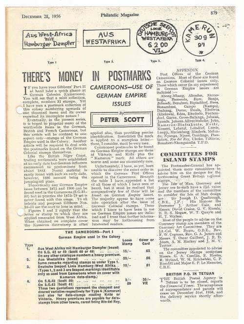 Reference Material-Philately-There`s Money in Postmarks-1xPage-ENG-Photocopies
