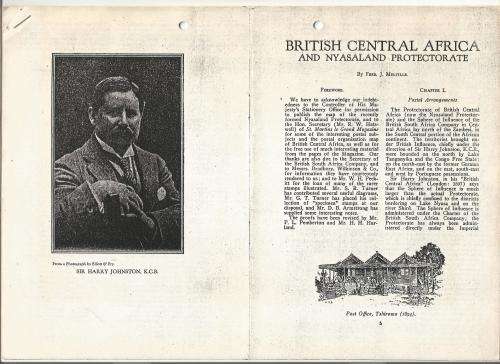 Reference Material-Philately-British Central Africa & Nyasaland Protectorate-7xPages-ENG-Photocopies