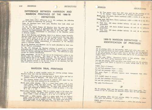 Reference Material-Philately-Difference Between Harrison & Mardon Printings -2xPages-ENG-Photocopies
