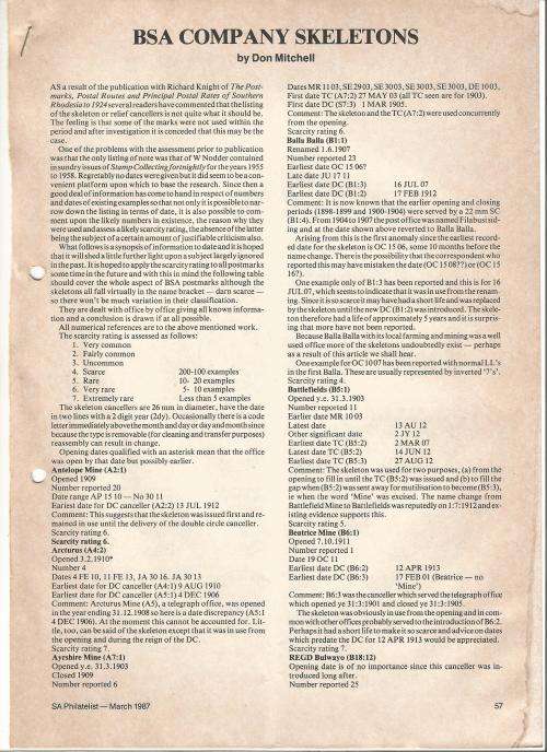 Reference Material-Philately-BSA Company Skeletons-3xPages-ENG-Photocopies