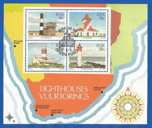 RSA-1988-CTO-M/S-SACC667-Lighthouses-Thematic-Lighthouses