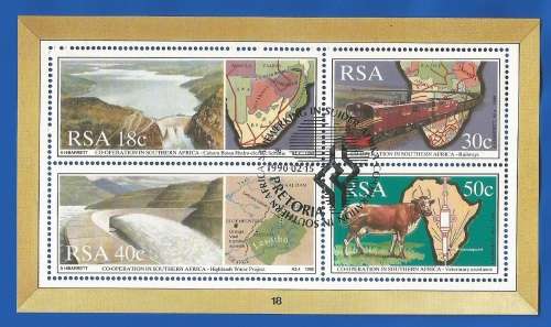 RSA-1990-CTO-M/S-No18-SACC719-Co-operation in Southern Africa-Thematic-Places of Interest