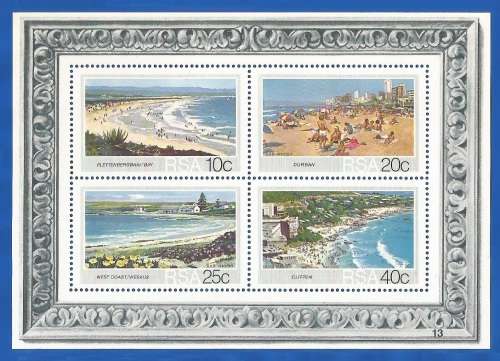 RSA-1983-MNH-M/S-No13-SACC557-S.A.Beaches-Thematic-Places of Interest-Beaches