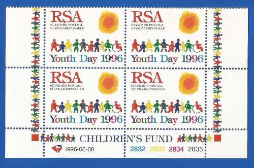 RSA-1996-MNH-Control Block-SACC953-Nelson Mandela`s Children`s Fund-Thematic-Symbol