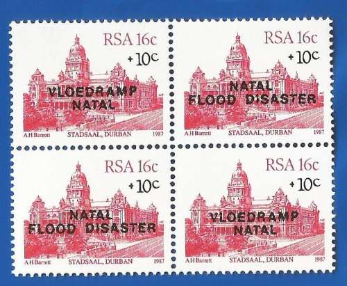 RSA-1987-MNH-SACC633-634-Natal Relief Fund-Thematic-Building