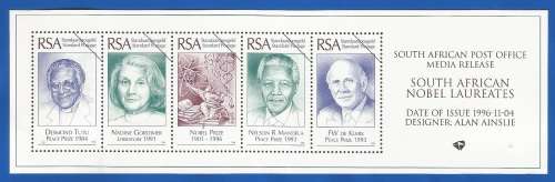 RSA-1996-Media Release-South African Nobel Laureates-Thematic-Famous People