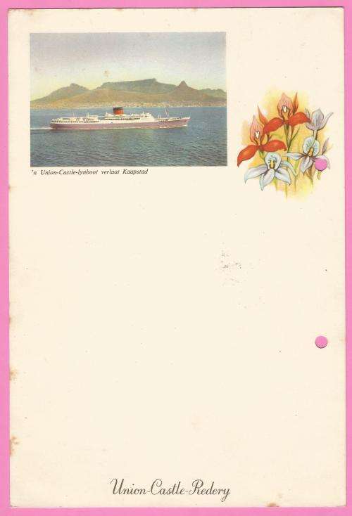 Vintage-Menu-1959-Union Castle Line-R.M.M.V. Winchester Castle-Luncheon