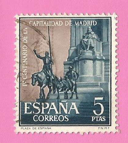 Spain-Stamp-Used-Thematic-Statue