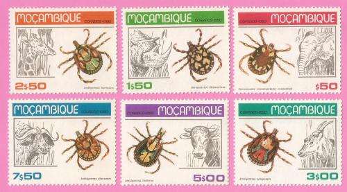 Mozambique 1980 Ticks -MNH-Thematic-Fauna - Ixodida - Arachnid