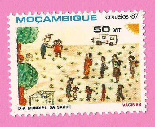 Mozambique 1987 World Health Day - Vaccination Campaign -MNH-Single-Thematic-Symbol-Art