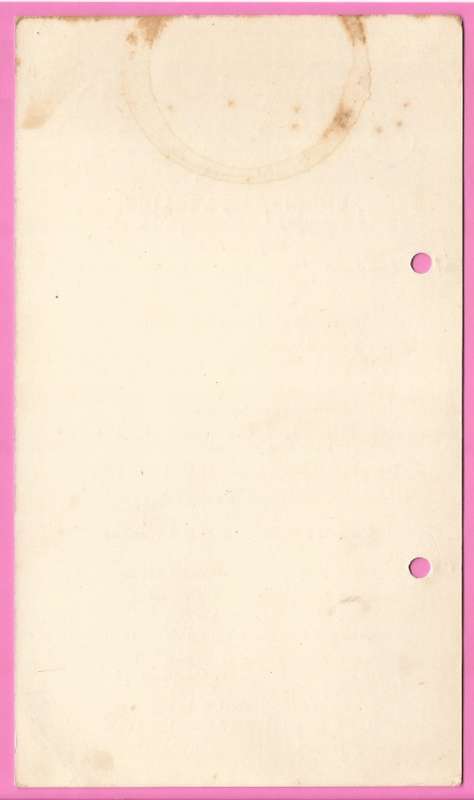 Vintage-Menu- Sunday June 28-1959-Union Castle Line-R.M.S. Pretoria Castle-Toning Noted