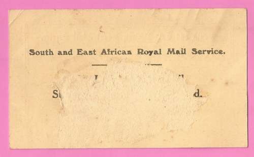 Vintage-South & East African Royal Mail Service-The Union Castle Mail Steamship Comp. Limited Epheme