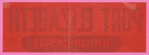 Vintage-Union Castle-PORT ELIZABETH-Label Ephemera