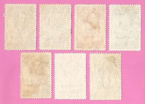 Bechuanaland Protectorate-Used-1938-SACC113-119-Postage-Revenue Issue KGVI-Thematic-Famous Person