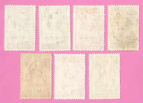 Bechuanaland Protectorate-Used-1938-SACC113-119-Postage-Revenue Issue KGVI-Thematic-Famous Person