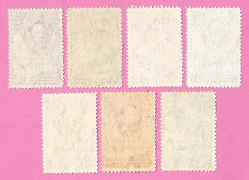 Bechuanaland Protectorate-Used-1938-SACC113-119-Postage-Revenue Issue KGVI-Thematic-Famous Person