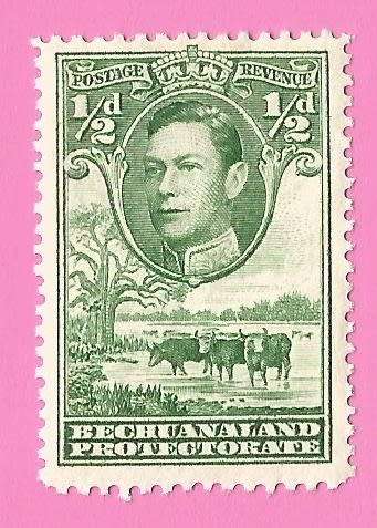 Bechuanaland Protectorate-MM-1938-SACC113-Postage-Revenue Issue KGVI-Thematic-Famous Person
