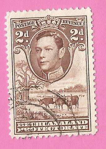 Bechuanaland Protectorate-Used-1938-SACC116-Postage-Revenue Issue KGVI-Thematic-Famous Person