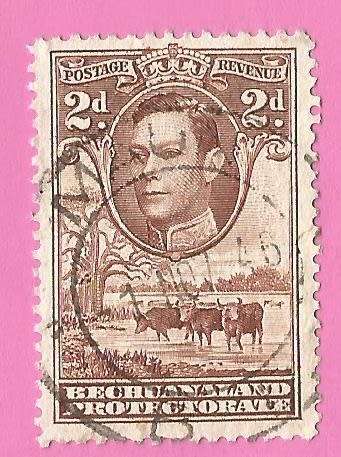 Bechuanaland Protectorate-Used-1938-SACC116-Postage-Revenue Issue KGVI-Thematic-Famous Person