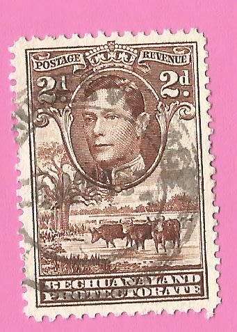 Bechuanaland Protectorate-Used-1938-SACC116-Postage-Revenue Issue KGVI-Thematic-Famous Person
