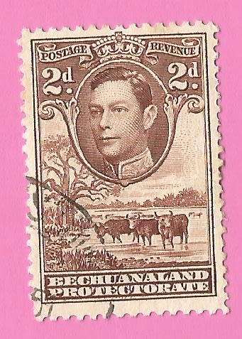Bechuanaland Protectorate-Used-1938-SACC116-Postage-Revenue Issue KGVI-Thematic-Famous Person