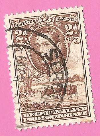 Bechuanaland Protectorate-Used-1938-SACC116-Postage-Revenue Issue KGVI-Thematic-Famous Person