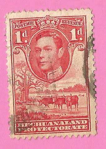 Bechuanaland Protectorate-Used-1938-SACC114-Postage-Revenue Issue KGVI-Thematic-Famous Person