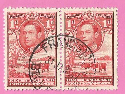 Bechuanaland Protectorate-Used-1938-SACC114-Postage-Revenue Issue KGVI-Thematic-Famous Person
