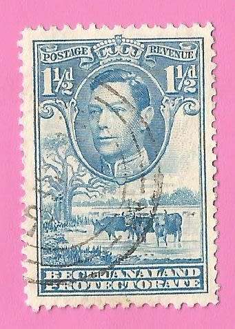 Bechuanaland Protectorate-Used-1938-SACC115-Postage-Revenue Issue KGVI-Thematic-Famous Person