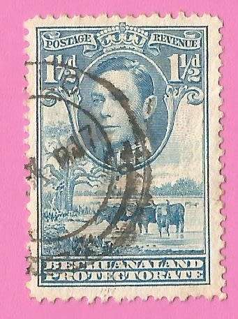 Bechuanaland Protectorate-Used-1938-SACC115-Postage-Revenue Issue KGVI-Thematic-Famous Person