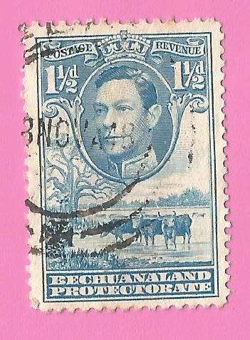 Bechuanaland Protectorate-Used-1938-SACC115-Postage-Revenue Issue KGVI-Thematic-Famous Person