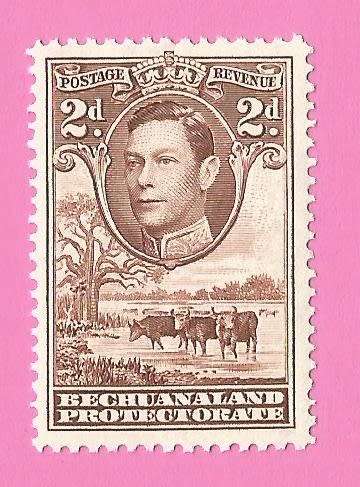 Bechuanaland Protectorate-MM-1938-SACC116-Postage-Revenue Issue KGVI-Thematic-Famous Person