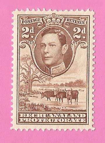 Bechuanaland Protectorate-MM-1938-SACC116-Postage-Revenue Issue KGVI-Thematic-Famous Person