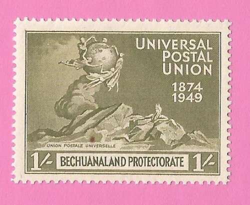 Bechuanaland Protectorate-MM-1949-SACC136-75th Anniversary of U.P.U.-Thematic-Symbol