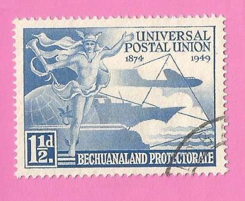 Bechuanaland Protectorate-Used-1949-SACC133-75th Anniversary of U.P.U.-Thematic-Symbol