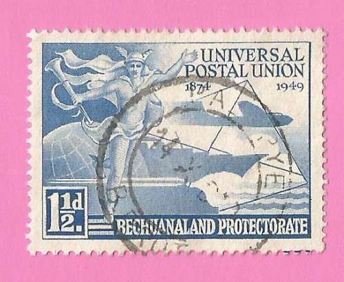 Bechuanaland Protectorate-Used-1949-SACC133-75th Anniversary of U.P.U.-Thematic-Symbol