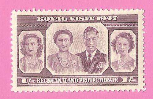Bechuanaland Protectorate-MM-1947-SACC130-Royal Visit-Thematic-Famous People