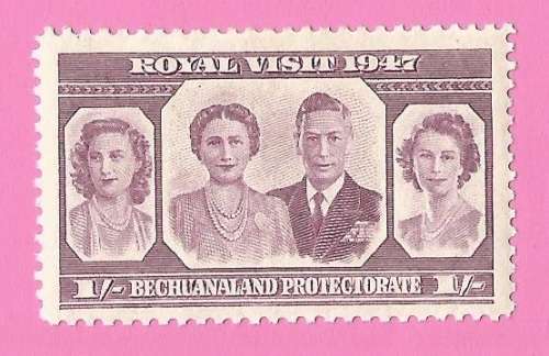 Bechuanaland Protectorate-MM-1947-SACC130-Royal Visit-Thematic-Famous People