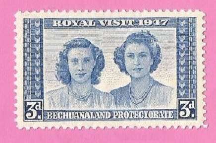Bechuanaland Protectorate-MM-1947-SACC129-Royal Visit-Thematic-Famous People