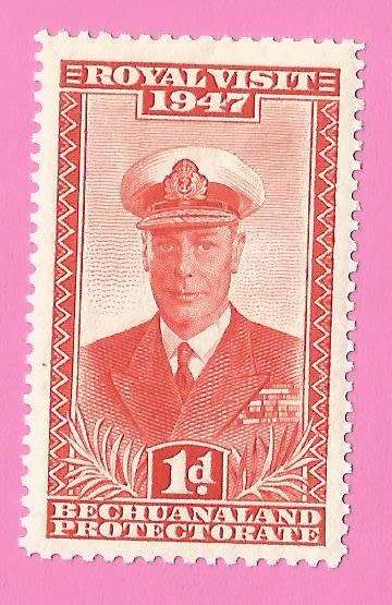Bechuanaland Protectorate-MM-1947-SACC127-Royal Visit-Thematic-Famous Person