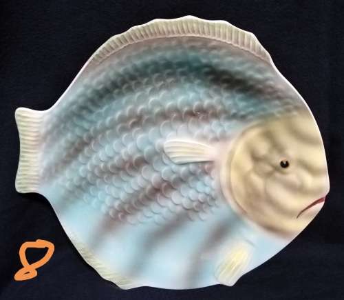 Shorter and Son- 1930`s Stoke on Trent-England-Fish Plate-Large (22,5cmx20,5cm)